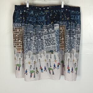 ModCloth Winter Cityscape Skirt